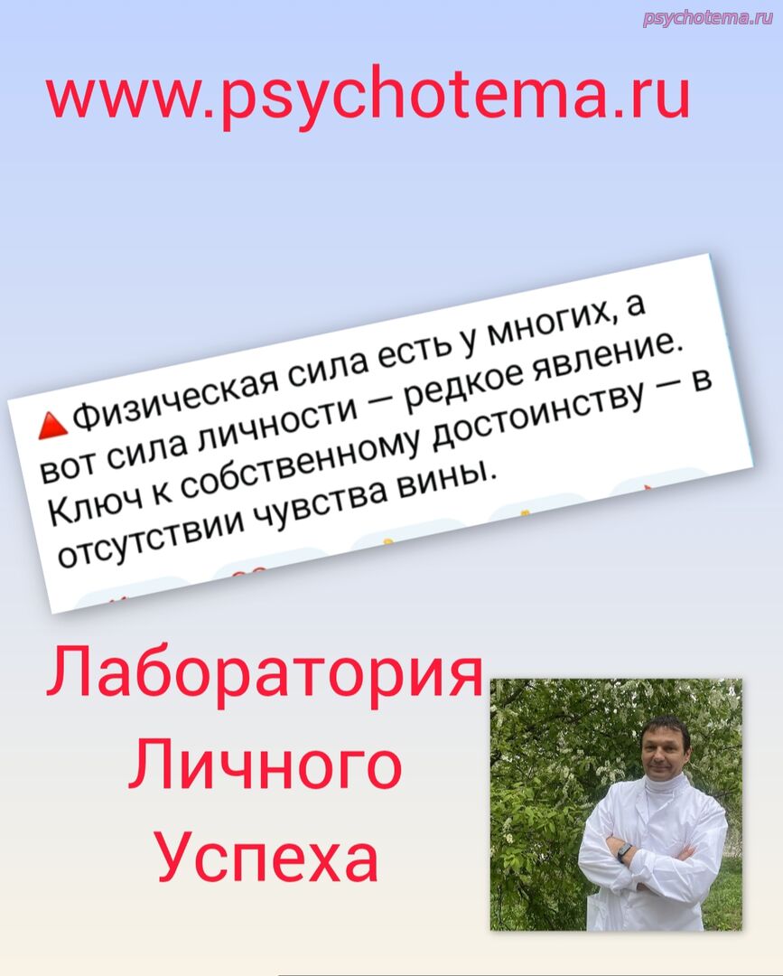 СИЛА ЛИСНОСТИ И ЧУВСТВО ВИНЫ У УСПЕШНОГО ЧЕЛОВЕКА